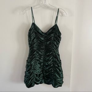 Satin Ruched mini dress